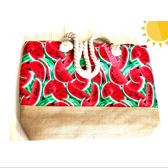 BEYA Handbags - Tote - Watermelon Large Beach Tote Bag ☀️